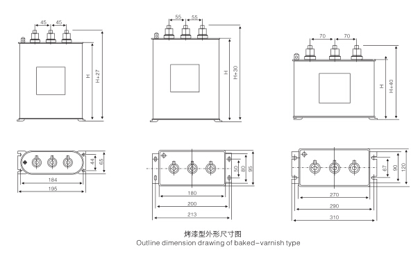 烤漆型外形与尺寸