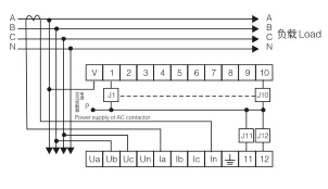  LGJKW5C-12无功功率自动补偿控制器接线图（380V）