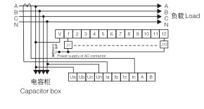 LGJKG2B-12无功功率自动补偿控制器接线图（220V）