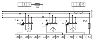  LGJKW58-12无功功率自动补偿控制器接线图（220V）